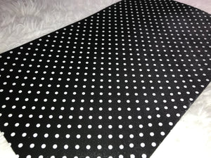 Black With White Dots Faux Leather