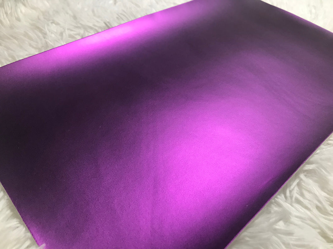 Metallic Purple Faux Leather