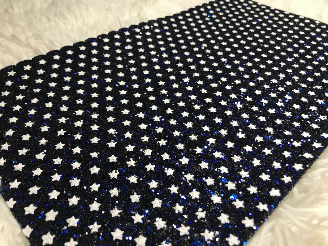 Electric Blue with Stars Chunky Sheet