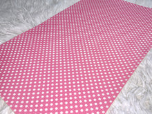 Load image into Gallery viewer, Pink With White Polka Dots Faux Leather
