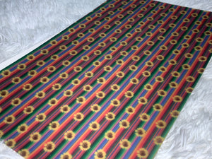 Tiny Sunflowers Serape Jelly Faux Leather Sheet