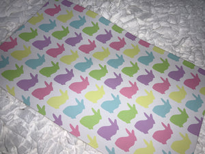 Colorful Rabbits Faux Leather Sheet