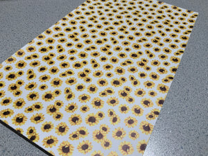 Small Sunflowers Smooth Faux Leather Sheet