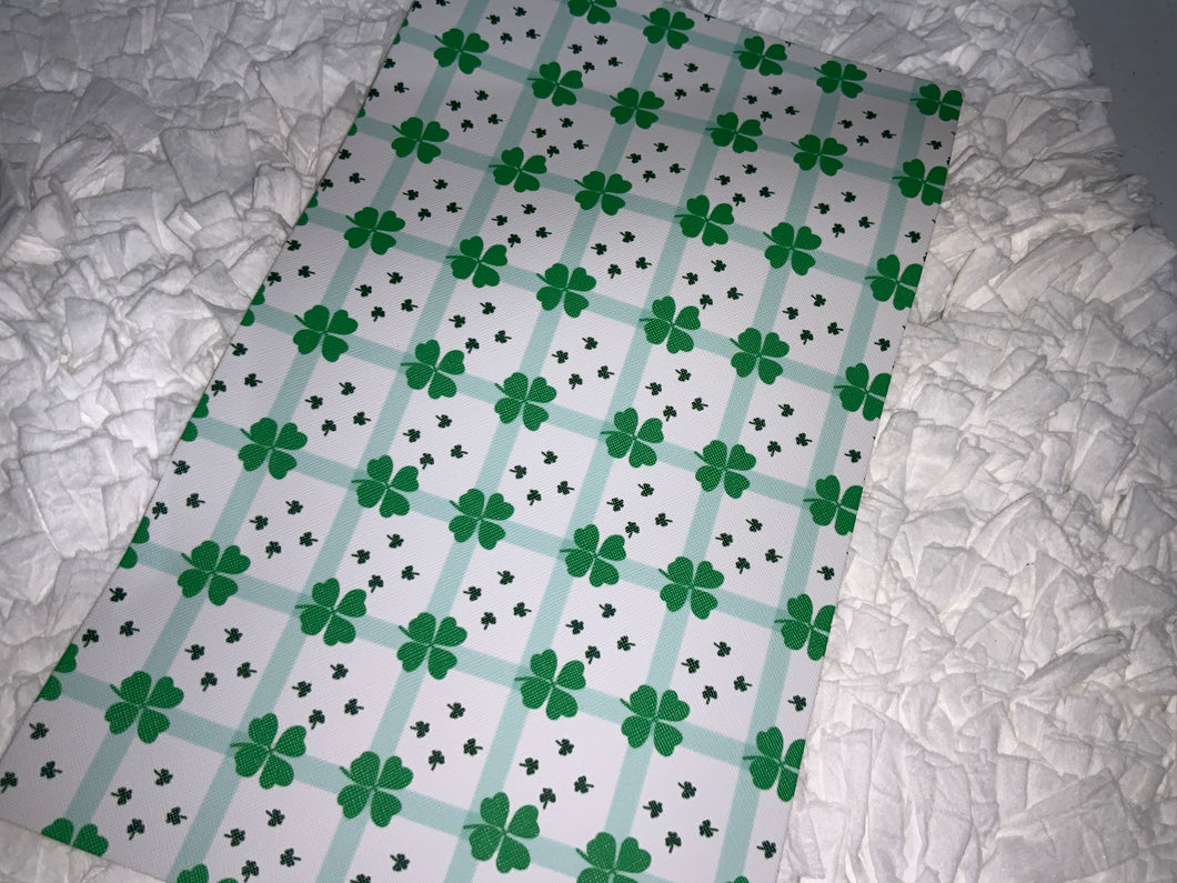 Clovers With Small Clovers Faux Leather Sheet