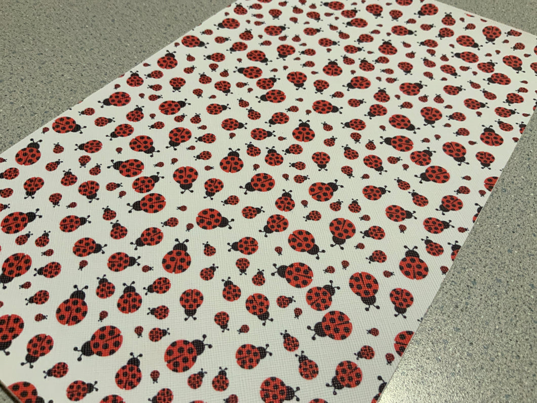 Ladybugs Ribbed Faux Leather Sheet