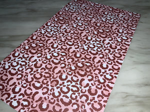 Cheetah Brown And Pink Faux Leather Sheet