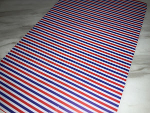 Red White and Blue Striped Jelly Faux Leather