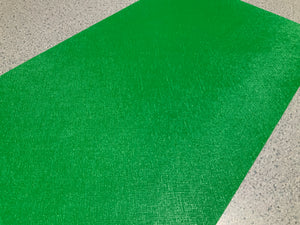 Green Ribbed Faux Leather Sheet