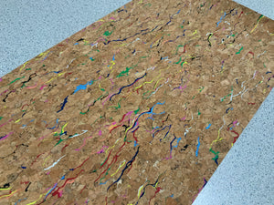 Rainbow Cork Faux Leather Sheet